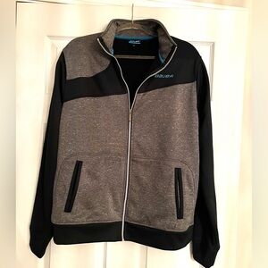 BAUER 1/4 Zip pullover jacket. Men's Sz Med. Grey/black. Long sleeve.